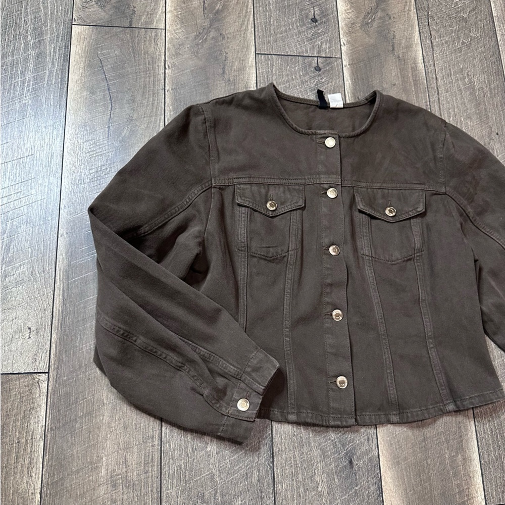 H&M Brown Button Down Jacket - image 2